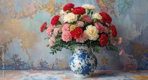 Vibrant painted mural sets ...