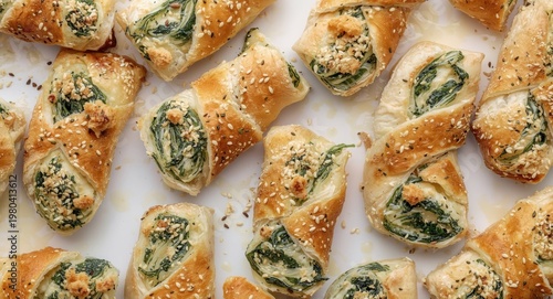 Turkish borek rolls with sp...
