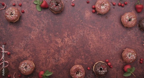 Sweet iced traditional donu...