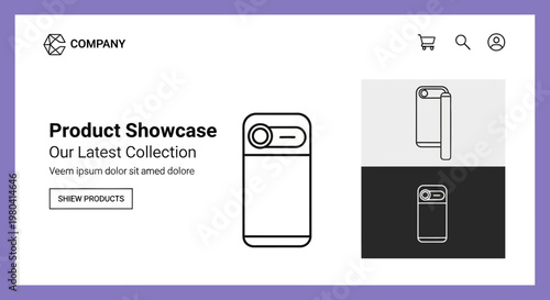 Mobile phone, smartphone, device, mockup, vector icons, 3 illustrations, product showcase template, advertisement design element