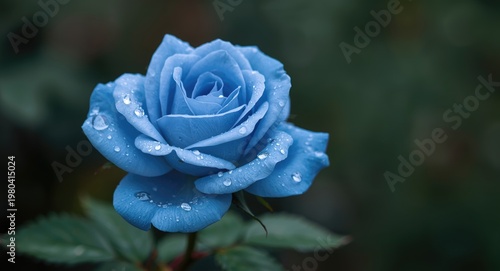 Softly focused blue rose wi...