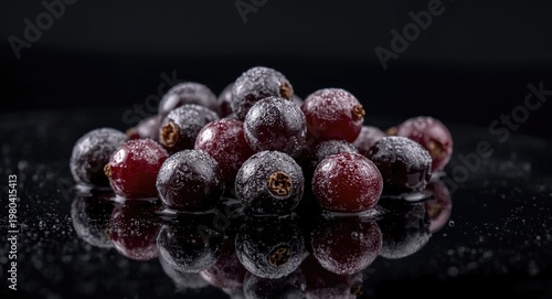 Black currants frozen with ...