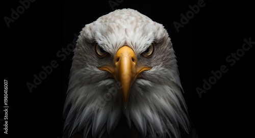 Intense stare of a bald sea...