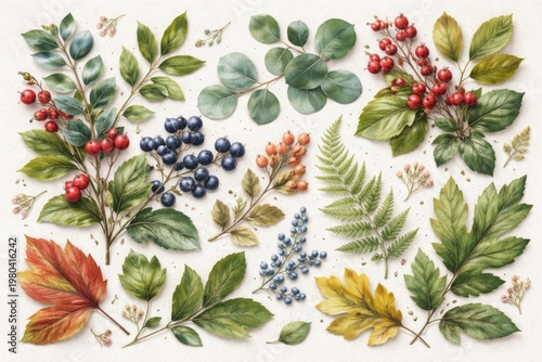 botanical illustration of a...