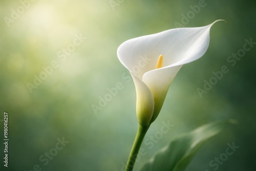 Graceful white calla lily o...
