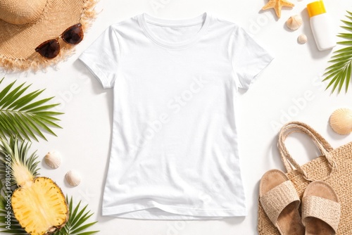 Summer themed womens t shir...