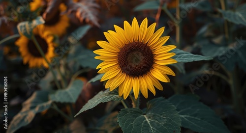 sunflowers crisp in foregro...