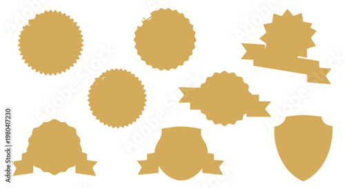 Collection of various gold seals.