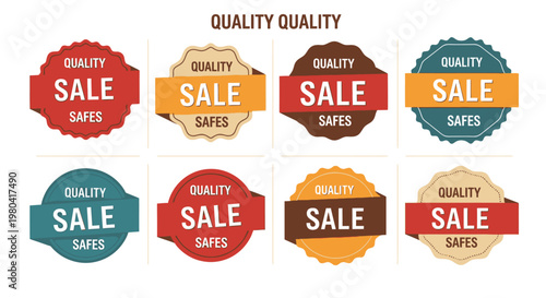 Colorful Sale Discount Labels Stickers.