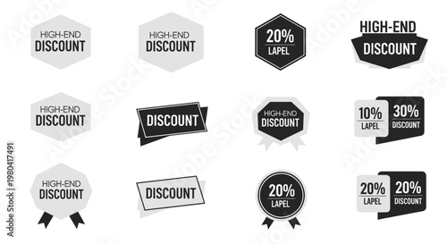 Discount Labels and Badges Collection.