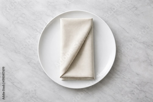 Top View of a Folded Napkin...