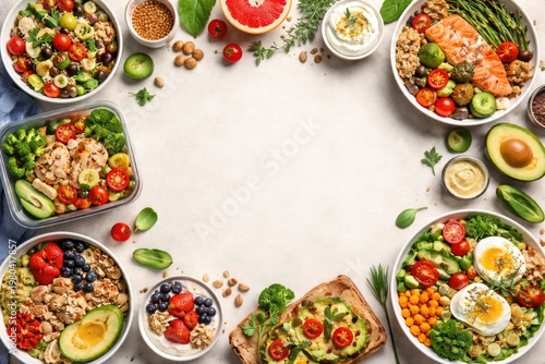 Nutritious Meal Flat Lay Ar...