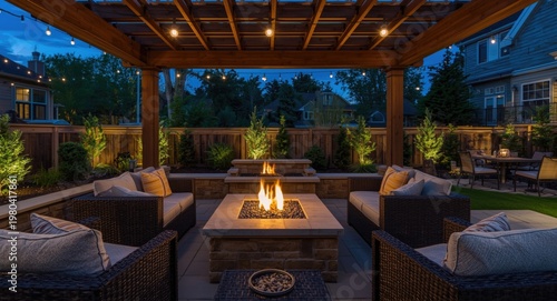 Inviting outdoor patio loun...