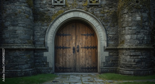Traditional wooden door bui...