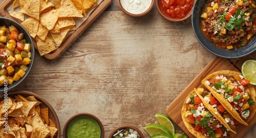 Flat lay capture of Mexican...
