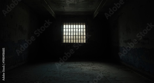 Sparse prison cell with fai...