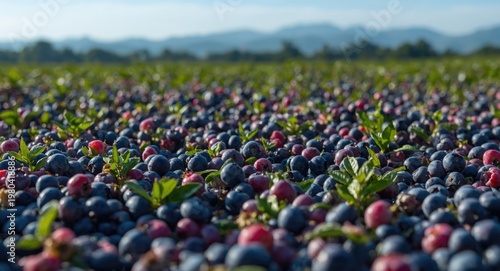 Summer blueberry field heav...