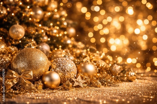 Golden Bokeh Lights and Spa...