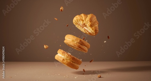 Puff pastry cookies freshly...