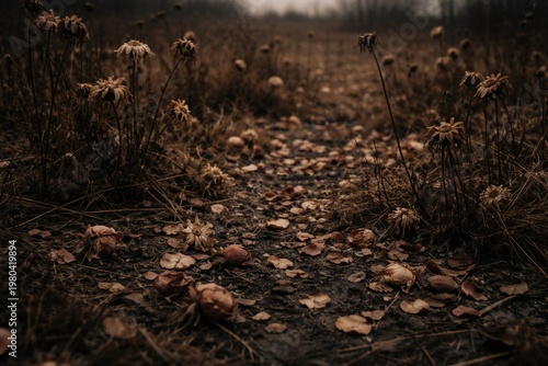 A field scattered with drie...