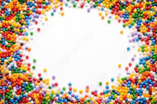 Colorful plastic granules s...