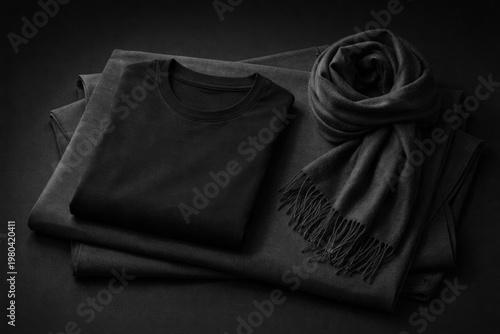 Black crew neck t shirt and...