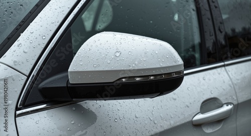 White glass side mirror of ...