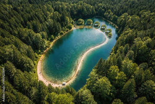 Aerial view of a foot shape...