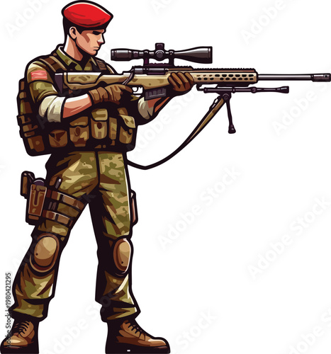 red baret soldier