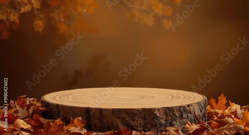 Wooden circular podium deco...