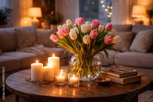 Home interior decorated wit...
