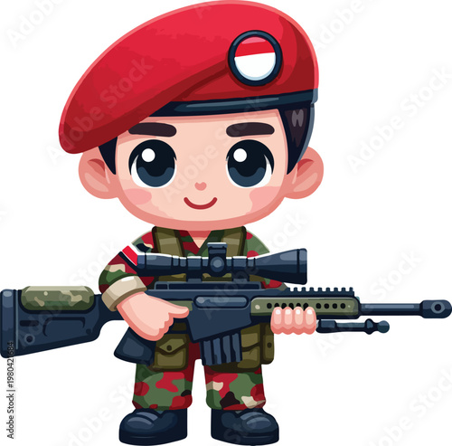 red baret soldier