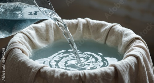 Stream of water from a pitc...