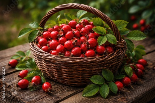 Fresh Rosehip Berries in Ru...