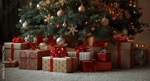 Festive Christmas tree ador...