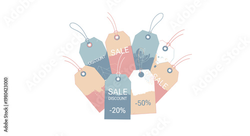 Discount Tags for Shopping Sale.