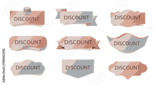 Discount labels and stickers set.
