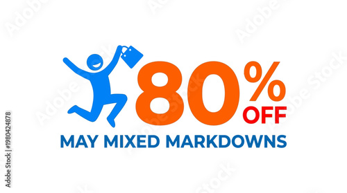 80% Off May Mixed Markdowns Sale Banner