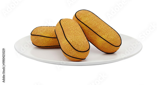 Golden Croquettes on a White Plate