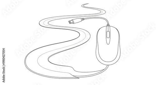 Navigation Concept Mouse with Road Cable Design