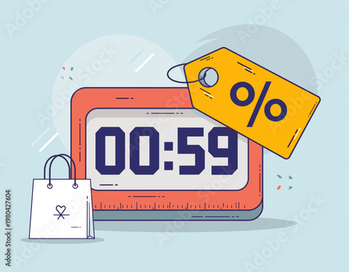 Flat Minimalist Illustration Set of Startup Pitch, Ocean Cleanup, Digital Healthcare, E-learning, Marketing Analytics, Airport Kiosk, Coffee Brewing, VR Gaming, Rocket Launch, and Home Plant Decoratio