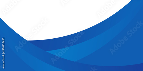 Modern Blue Monochromatic Wavy Header and Footer Set vector illustration , eps 10