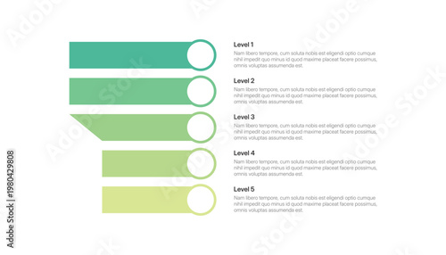 Five Level Sales Funnel Infographic For Business Conversion Strategy