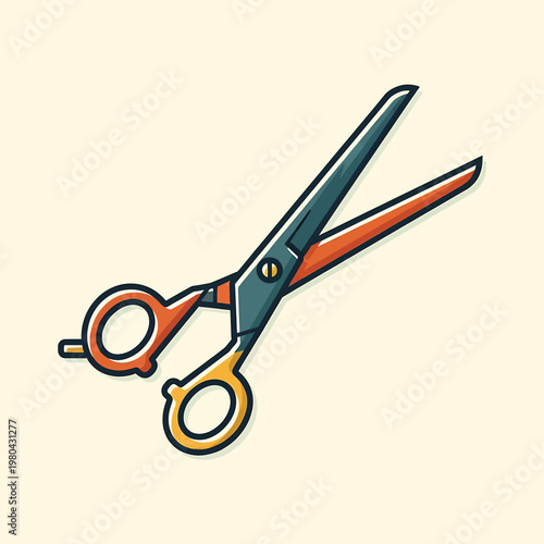 Scissors cutting instrument tool object.