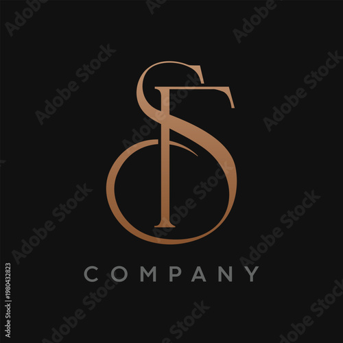 Letter SF Elegant Luxury Initial Logo Design