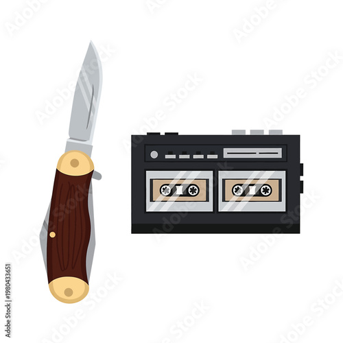 Pocket knife with wooden handle 1.