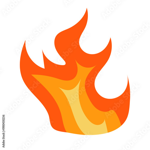 Complex Intricate Wildfire Flame Vector Illustration