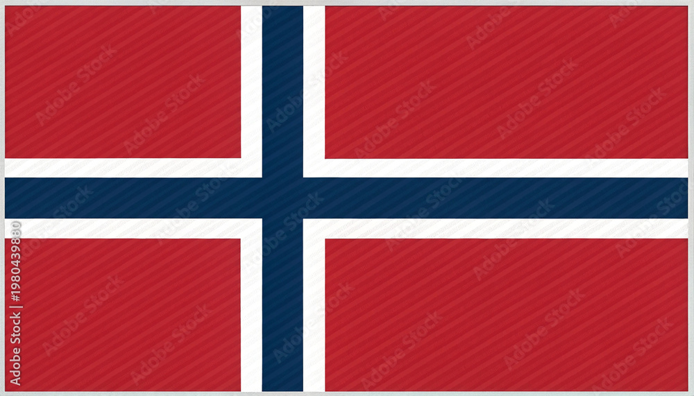 Fototapeta premium Norway flag, official Norwegian national symbol, 3D high quality render. Norway patriotic flag illustration, Scandinavian heritage, red white and blue