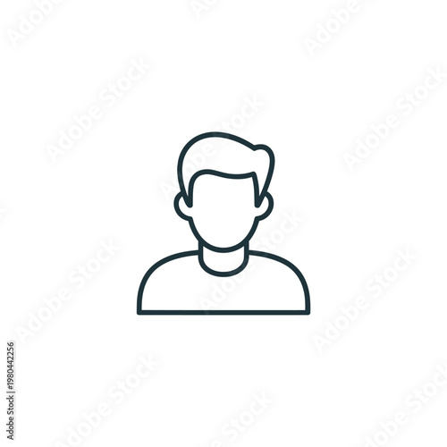 Foto User avatar icon with simple head and shoulders, account profile symbol for logi