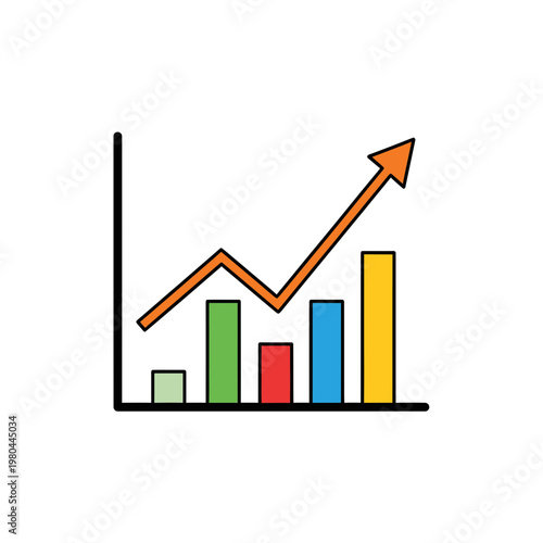 Business Growth Bar Chart Vector with Upward Arrow Free Download Business Growth Bar Chart Vector with Upward Arrow - GFXLoad